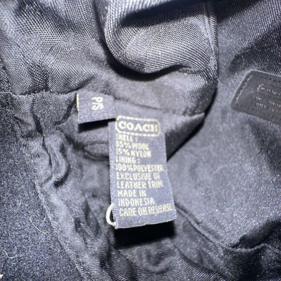 Coach Wool Blend Bucket Hat Black W/Gold Button Size Small P/S EUC - Picture 7 of 7